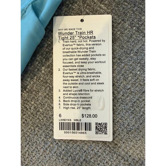 NWT Lululemon Wunder Train HR Tight 25" with pockets-6 - Picture 3 of 8